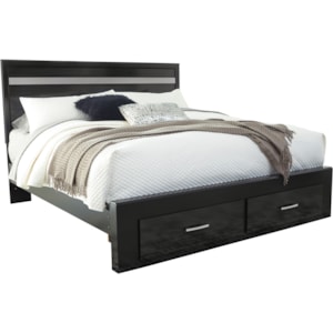Signature Design By Ashley Starberry Black Finish Glam King