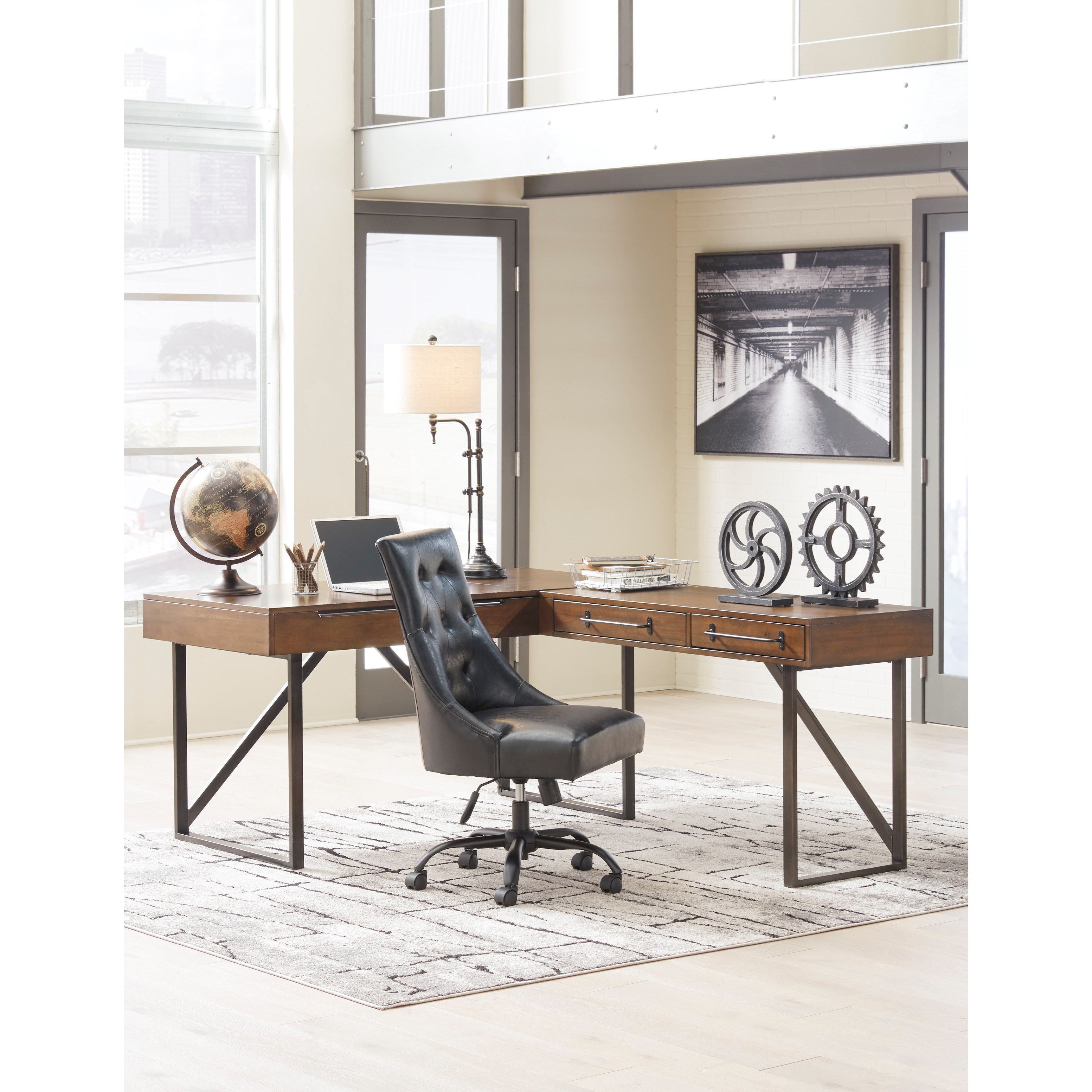 Signature Design By Ashley Starmore L Shaped Home Office Desk With