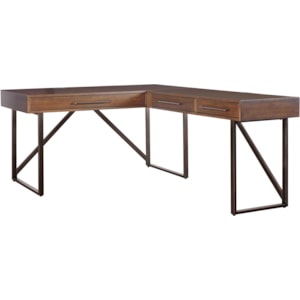 Signature Design By Ashley Starmore L Shaped Home Office Desk With Usb Ports Household Furniture L Shape Desks