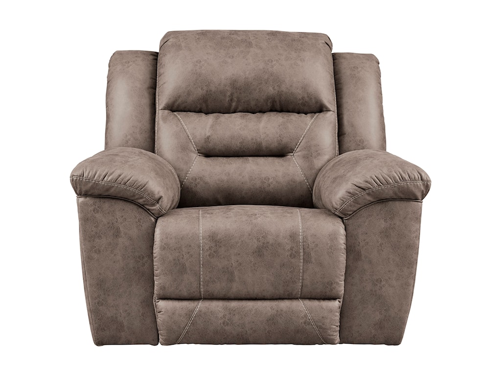 Signature Design By Ashley Stoneland Faux Leather Power Rocker Recliner Royal Furniture Recliners