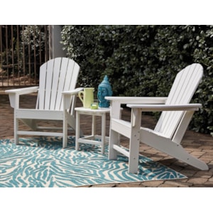 Signature Design By Ashley Sundown Treasure 2 Adirondack Chairs And End Table Set Furniture And Appliancemart Outdoor Conversation Sets Outdoor Chat Sets