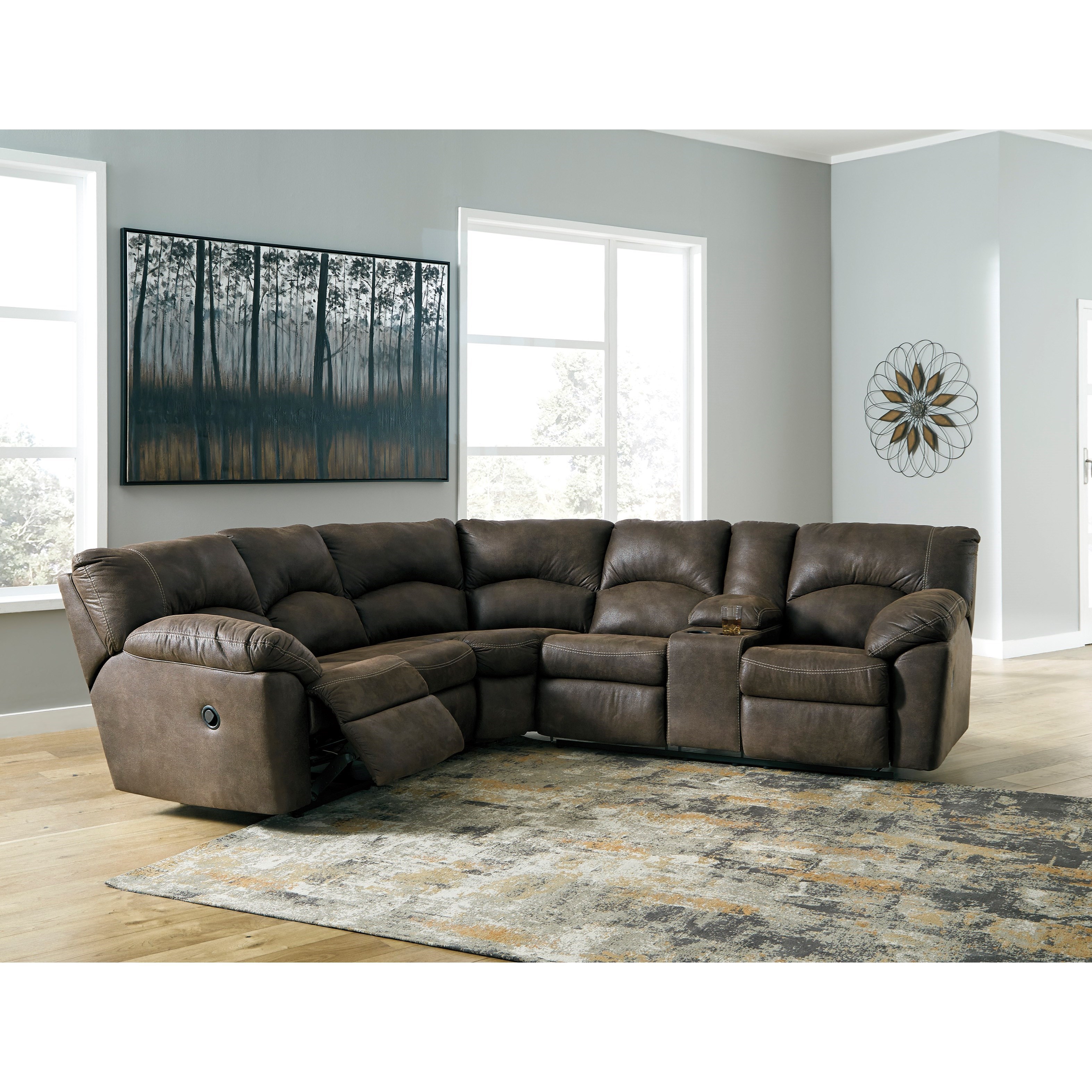 2 Piece Reclining Corner Sectional