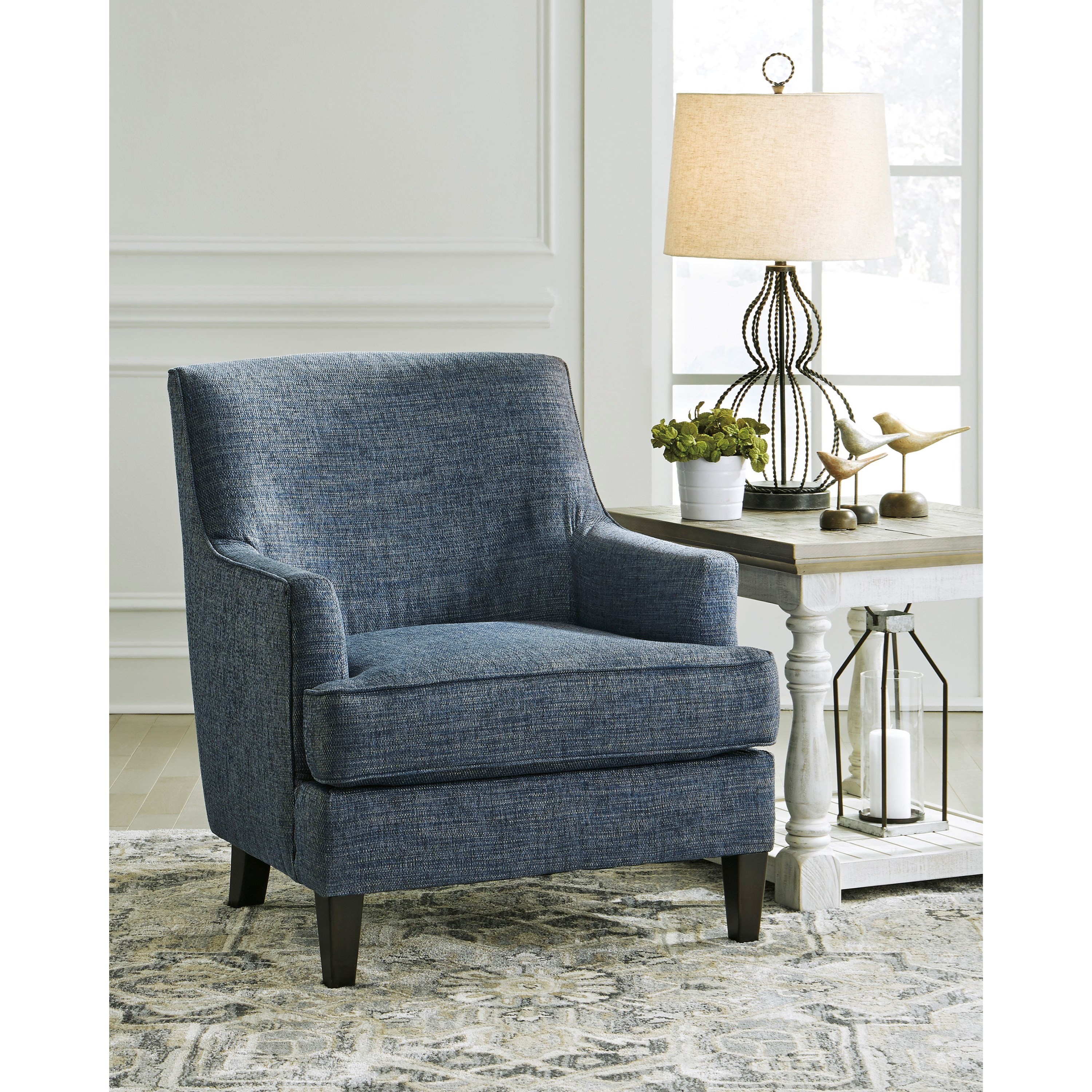 Signature Design By Ashley Tenino 5480321 Accent Chair In Blue