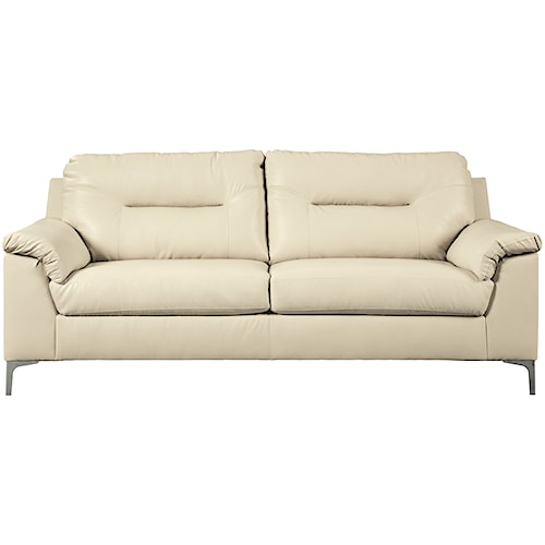 Tensas Contemporary Sofa With Pillow Arms By Signature Design Ashley