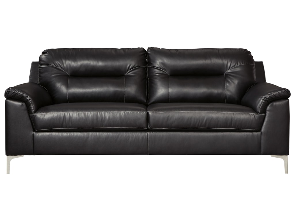 Tensas Contemporary Sofa With Pillow Arms By Signature Design Ashley At Furniture And Liancemart