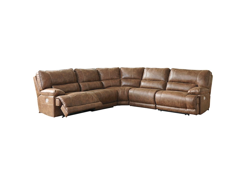 Signature Design By Ashley Thurles Power Reclining Sectional With
