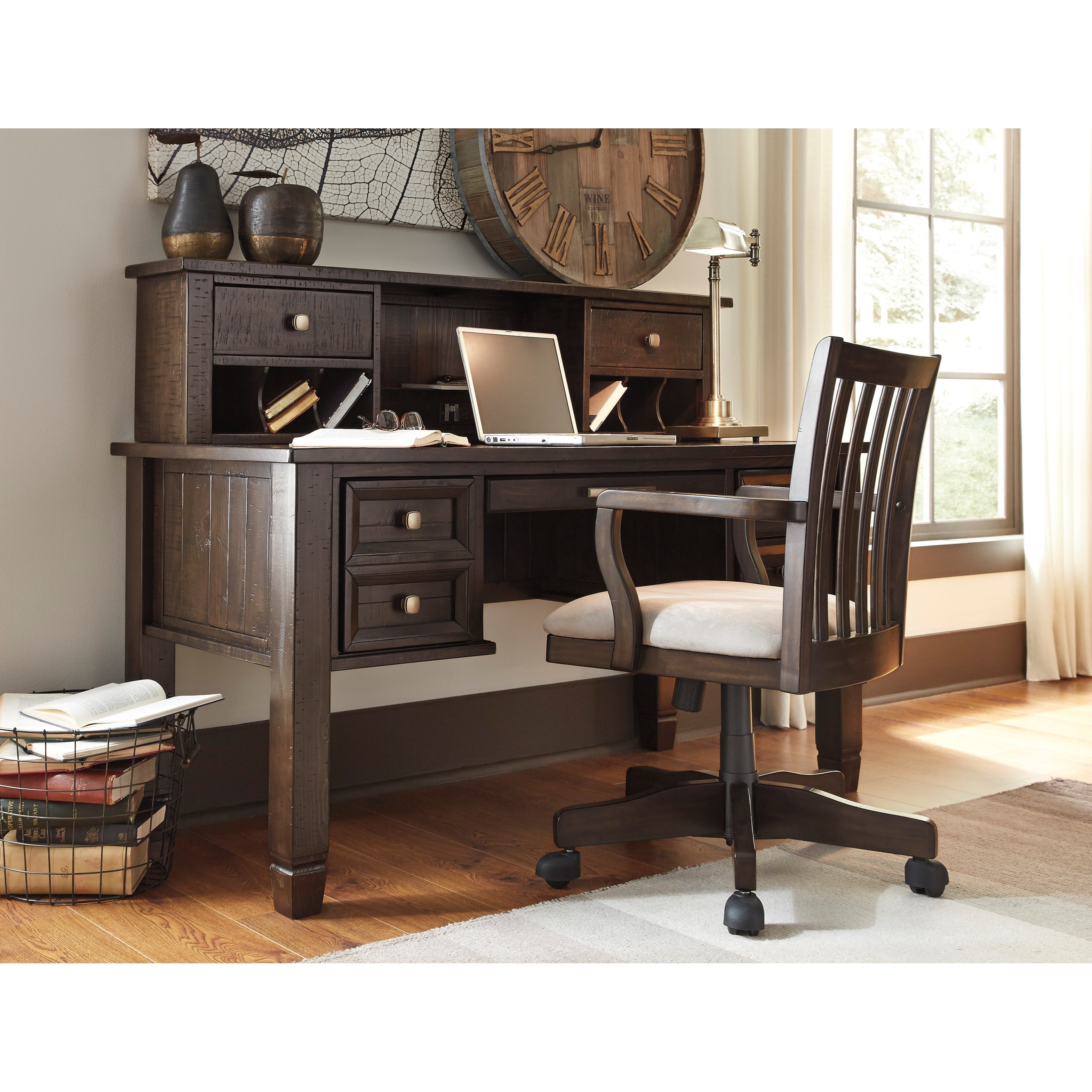 Signature Design Townser Home Office Swivel Desk Chair Fisher Home Furnishings Office Task Chairs