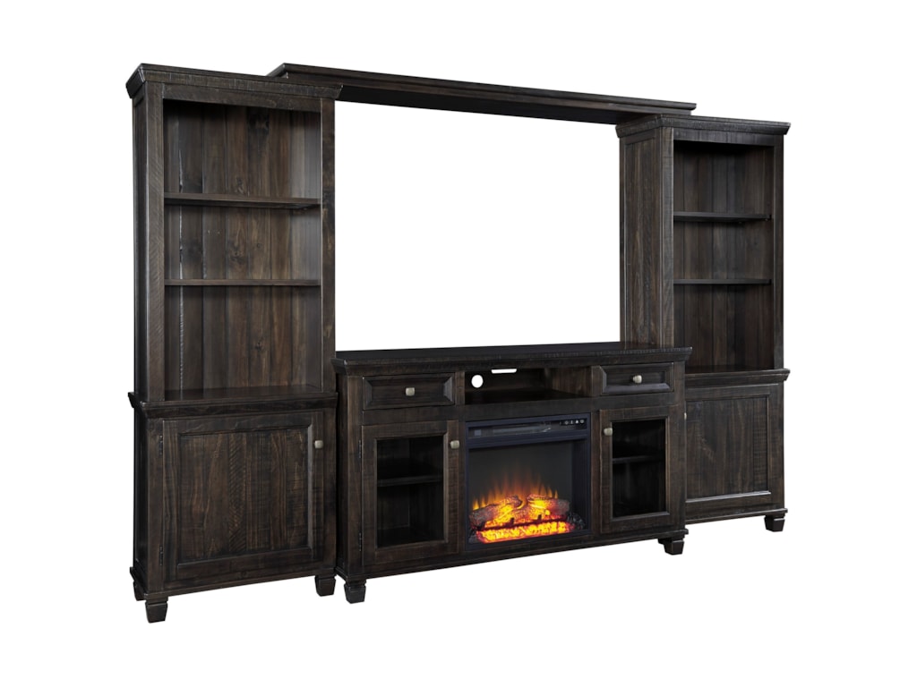 Townser Entertainment Center W Fireplace Insert Rotmans Wall Unit