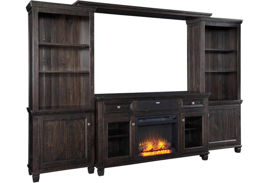 Signature Design By Ashley Townser Entertainment Center W Fireplace Insert Furniture And Appliancemart Wall Unit