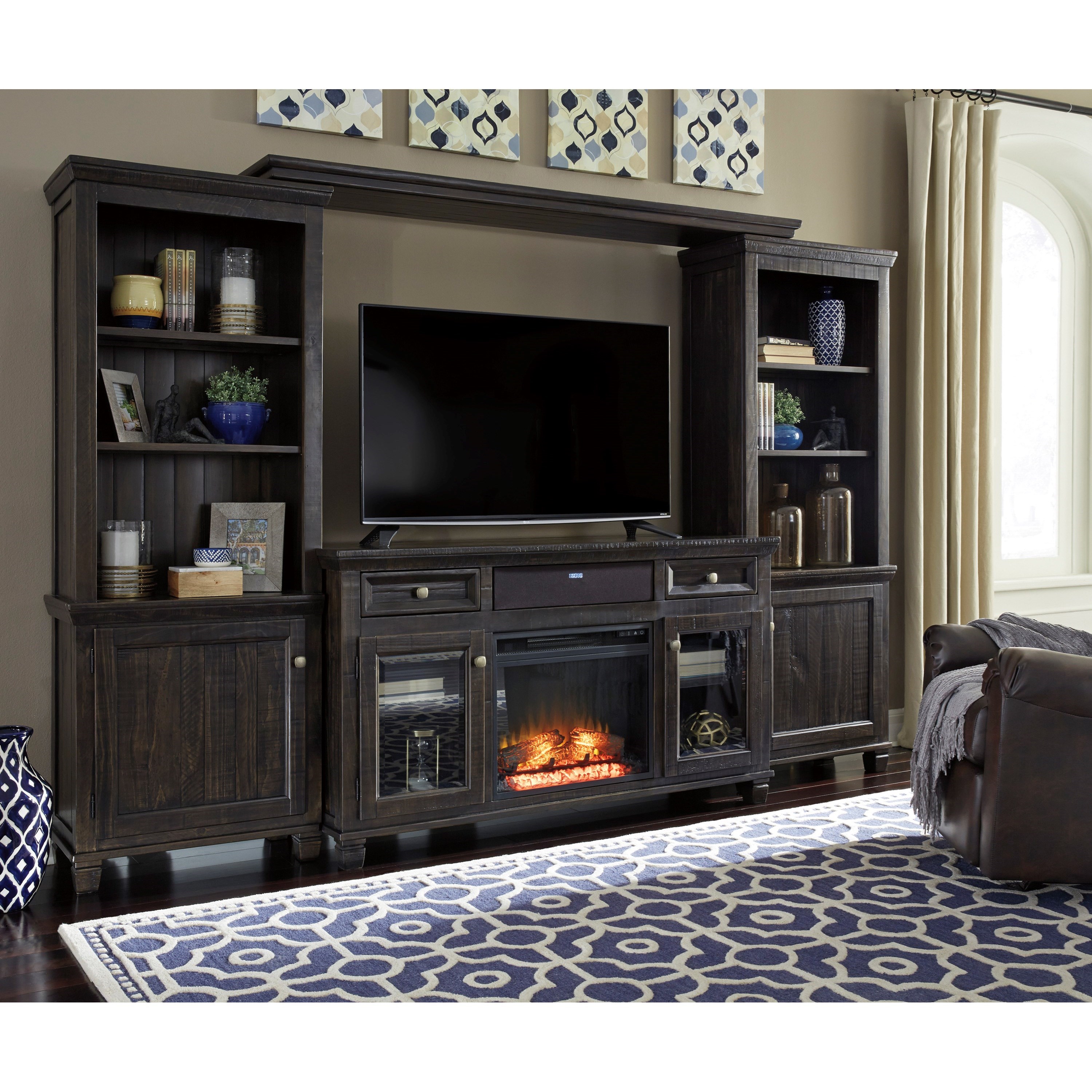 Ashley Signature Design Townser Entertainment Center W Fireplace