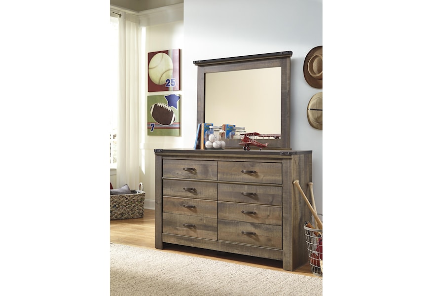 Signature Design By Ashley Trinell Rustic Youth Dresser Bedroom