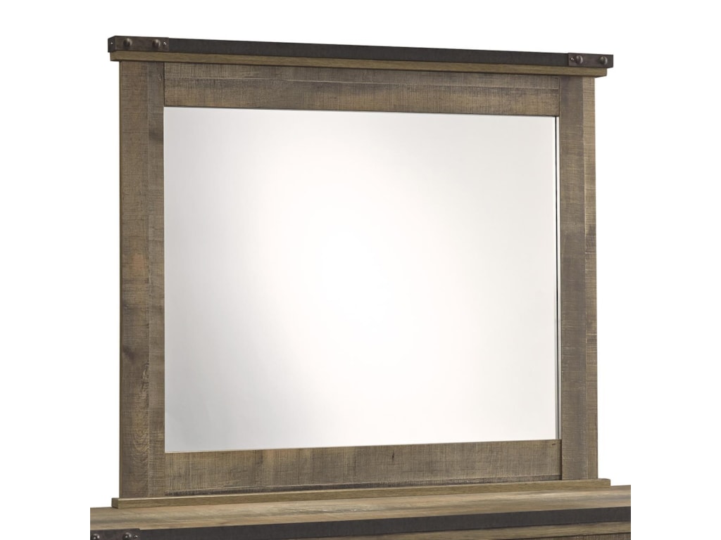 Signature Design By Ashley Trinell B446 26 Rustic Bedroom Mirror