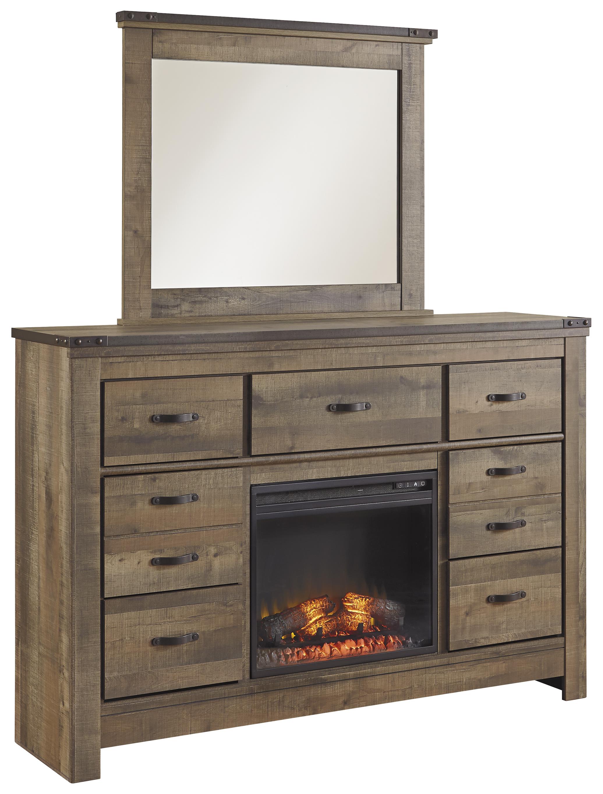 Signature Design By Ashley Trinell Rustic Look Dresser With