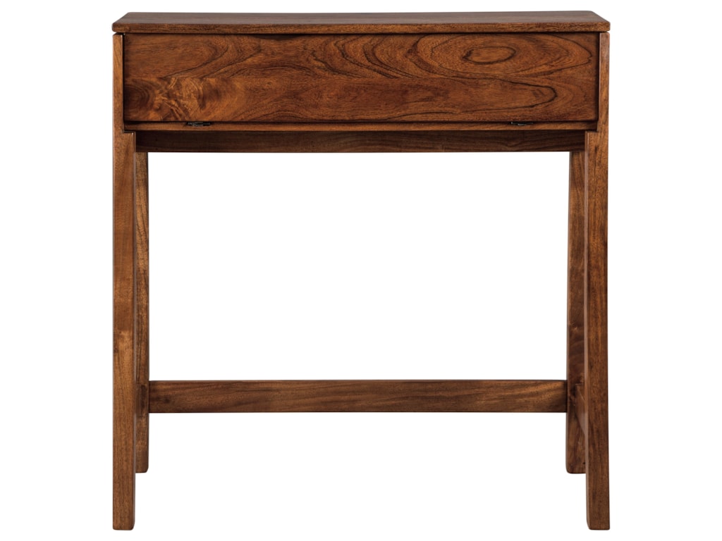 Trumore Solid Wood Console Sofa Secretary Desk In Medium Brown Finish By Signature Design Ashley At Sam Levitz Furniture