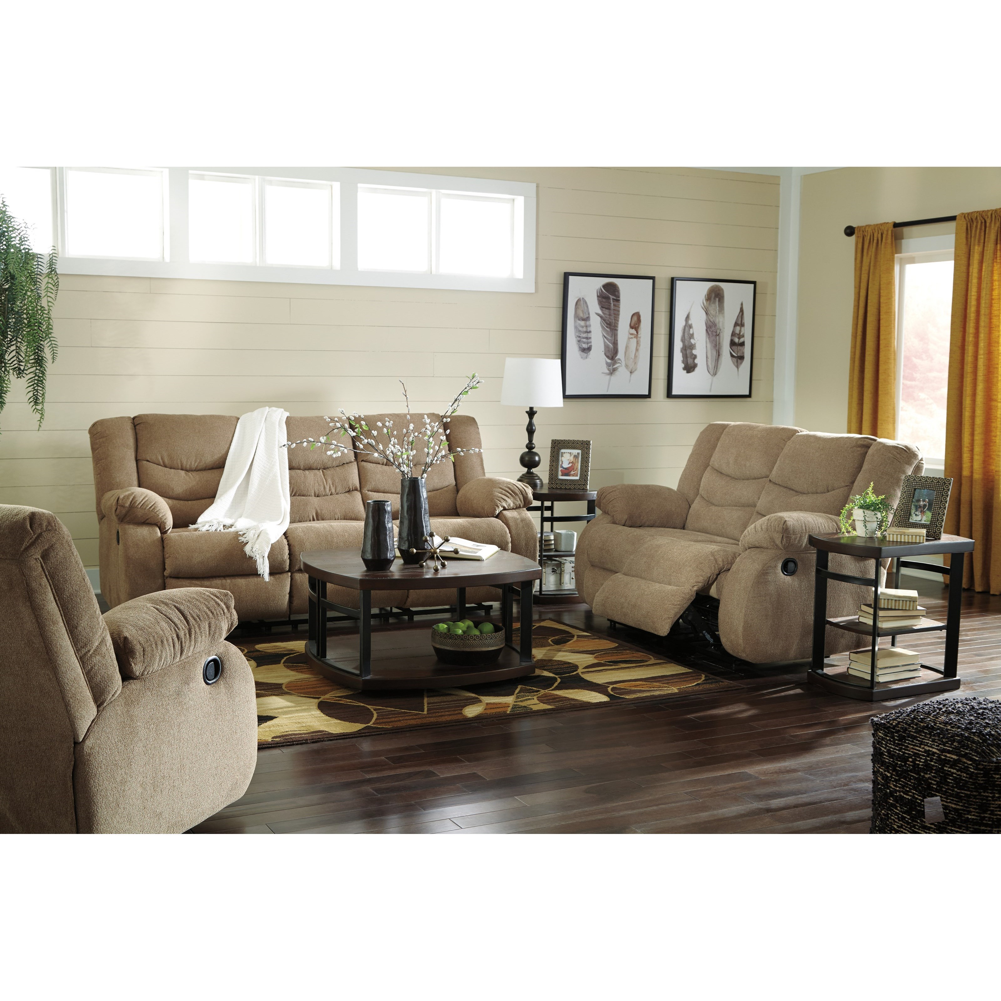 Ashley Signature Design Tulen 9860488 Contemporary Reclining Sofa