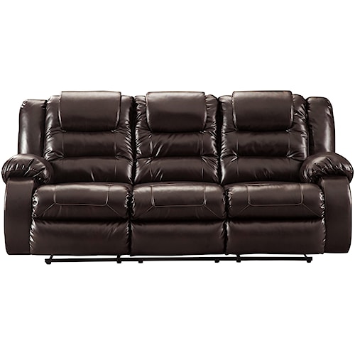 Signature Design By Ashley Vacherie 7930788 Reclining Sofa Signature Design By Ashley Vacherie Casual Reclining Sofa With Infinite Positions