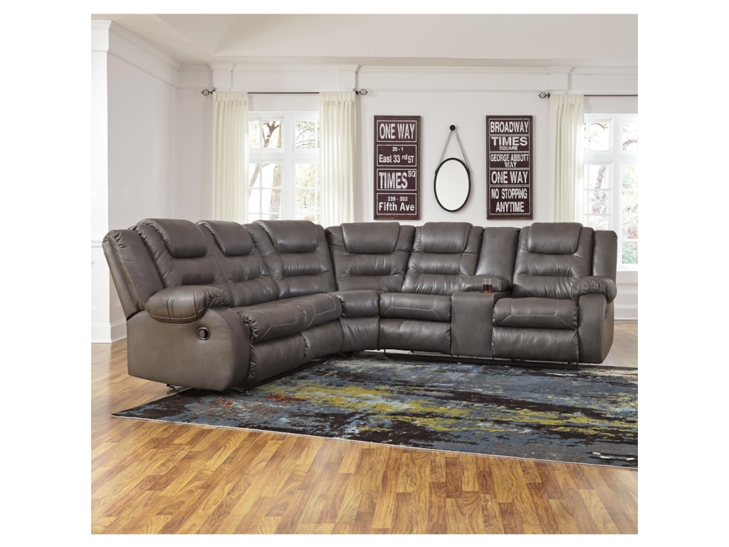Signature Design By Ashley Walgast Casual Faux Leather L Shaped Signature Design By Ashley Walgastl Shaped Sectional