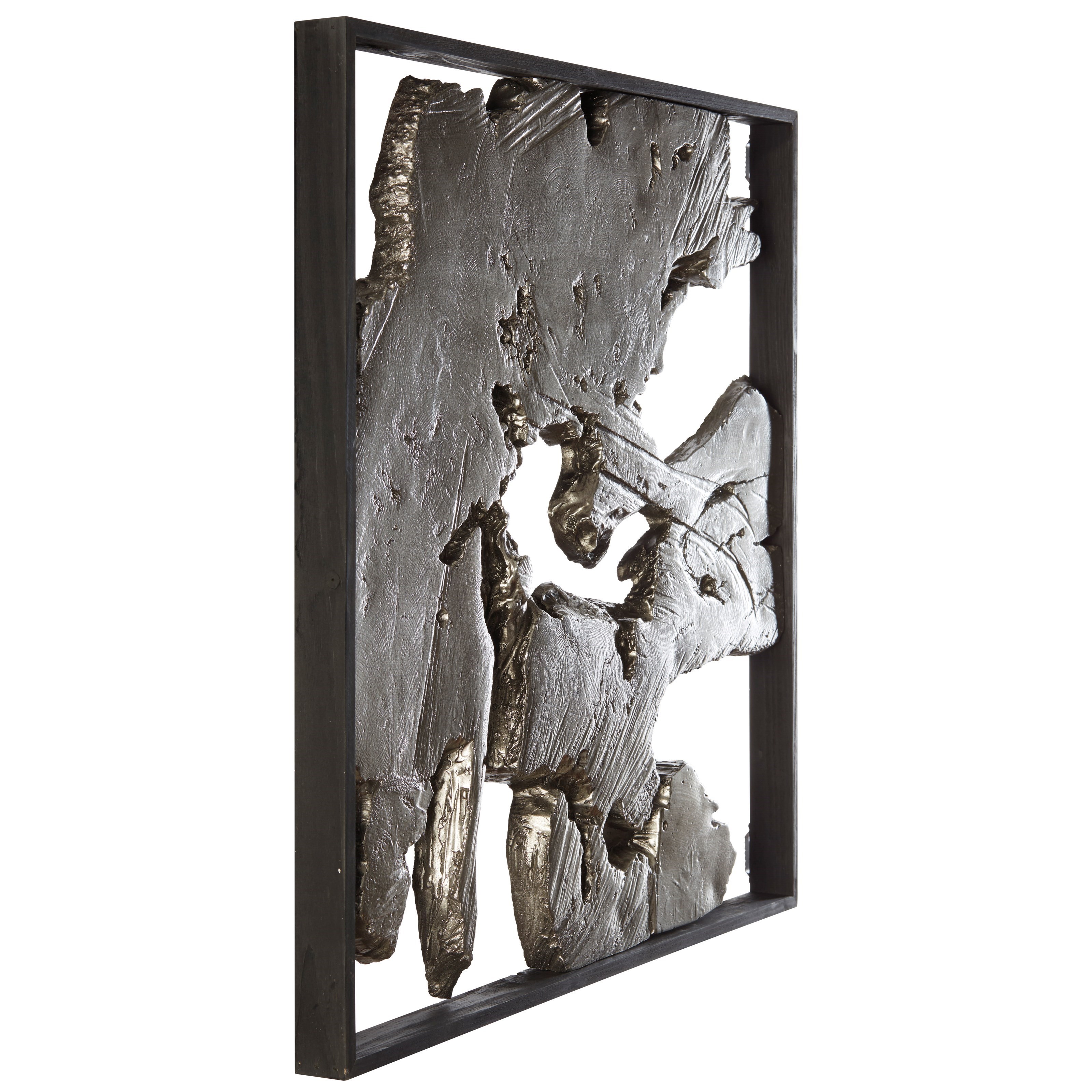 Signature Design By Ashley Wall Art Fabiana Black Silver Finish