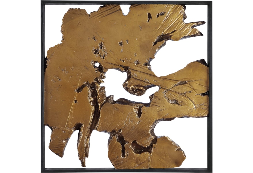 Signature Design By Ashley Wall Art Fabiana Black Gold Finish Wall