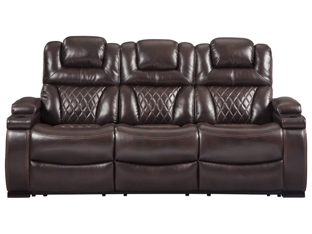 Signature Design By Ashley Warnerton Power Reclining Sofa With Signature Design By Ashley Warnerton Power Reclining Sofa With