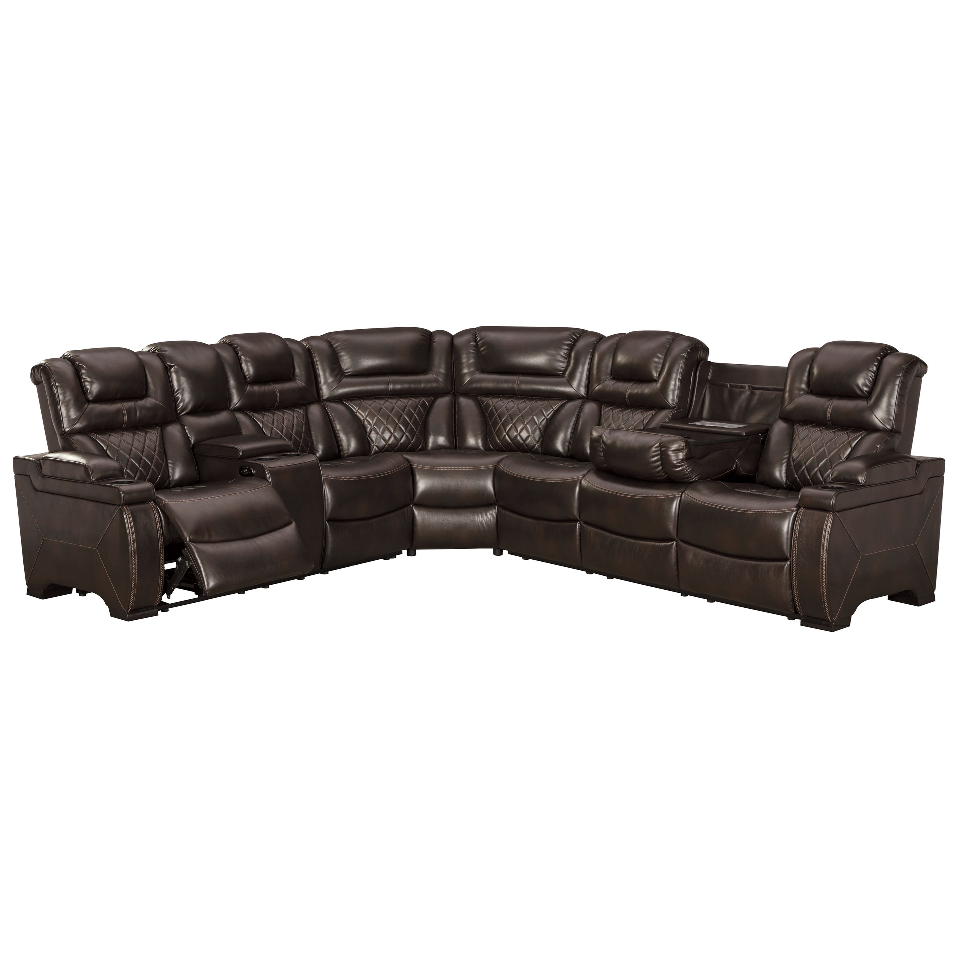 Ashley Signature Design Warnerton Power Reclining Sectional With
