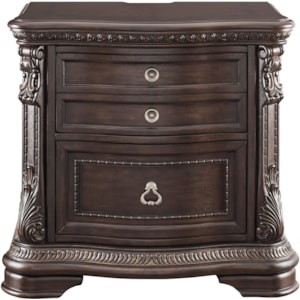 Signature Design By Ashley Winston Two Drawer Nightstand With Built In Power Center Rotmans Nightstands