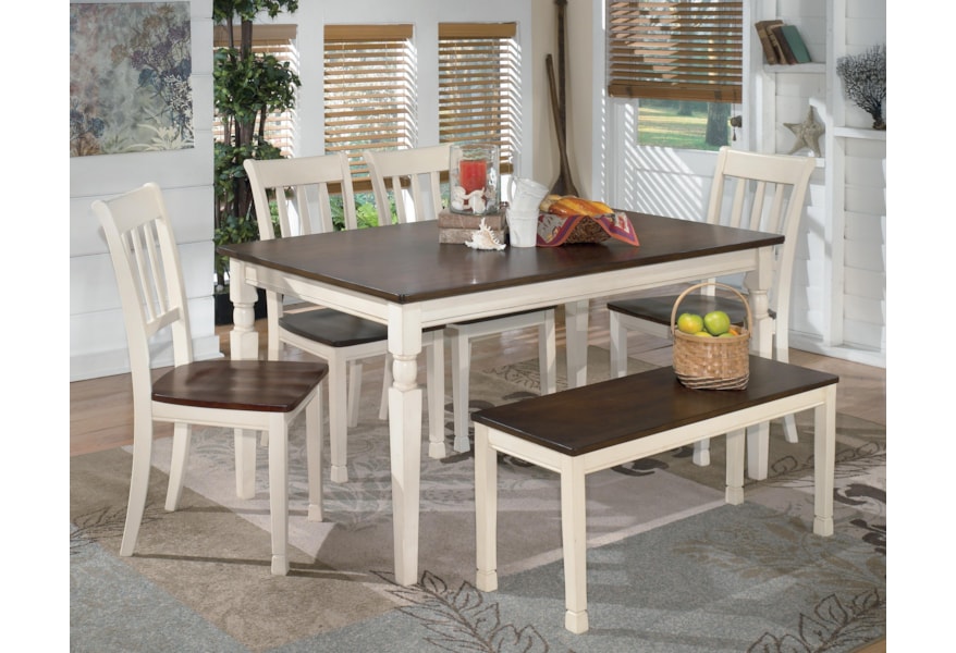 Signature Design By Ashley Whitesburg 6 Piece Rectangular Table
