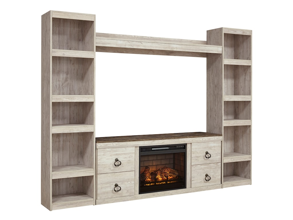 Signature Design By Ashley Willowton Entertainment Wall Unit With