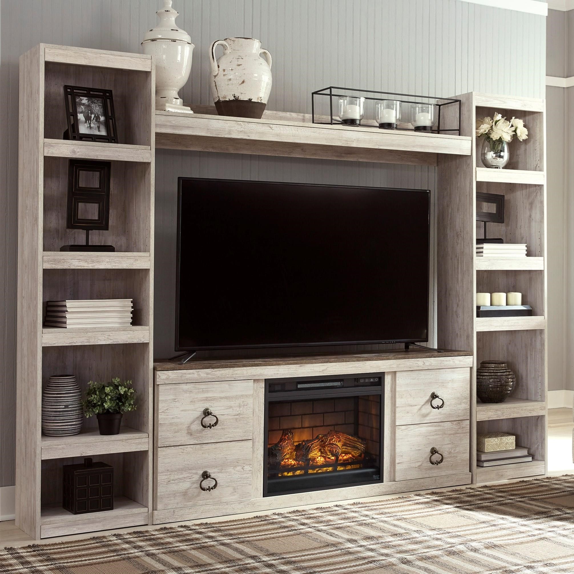 Ashley Signature Design Willowton Entertainment Wall Unit With