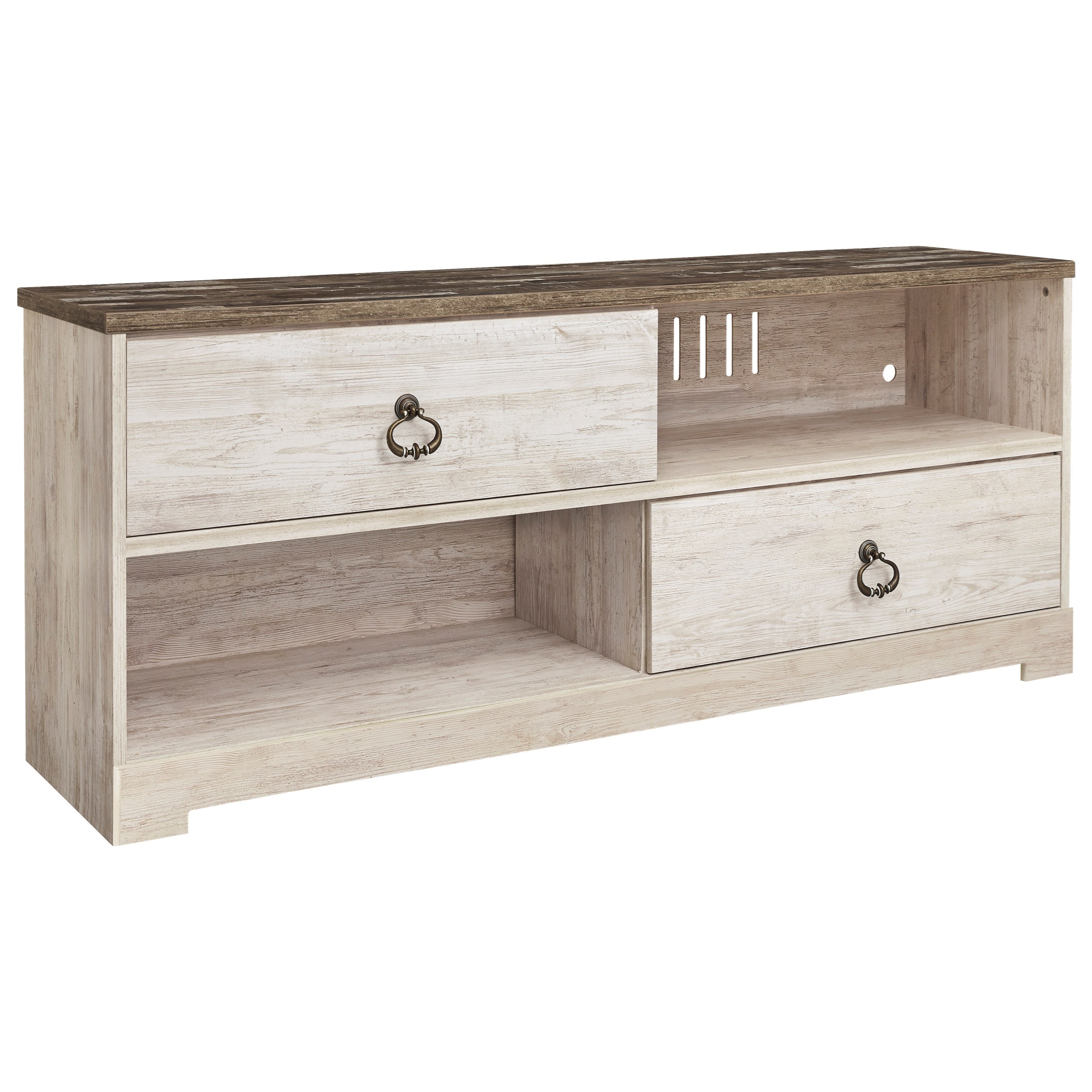 Ashley Signature Design Willowton W267 468 Two Tone Large Tv Stand
