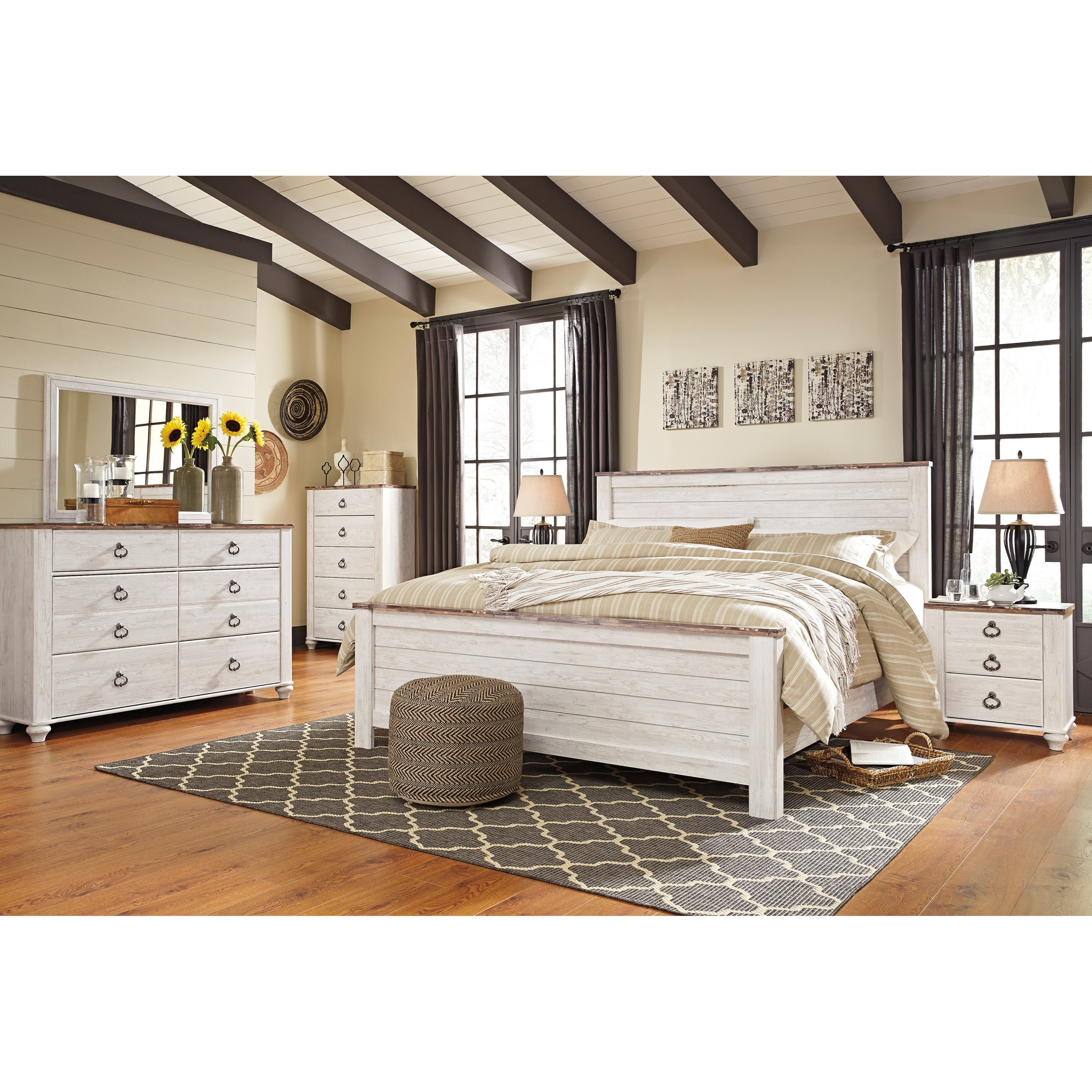 Signature Design By Ashley Willowton King Bedroom Group Wayside