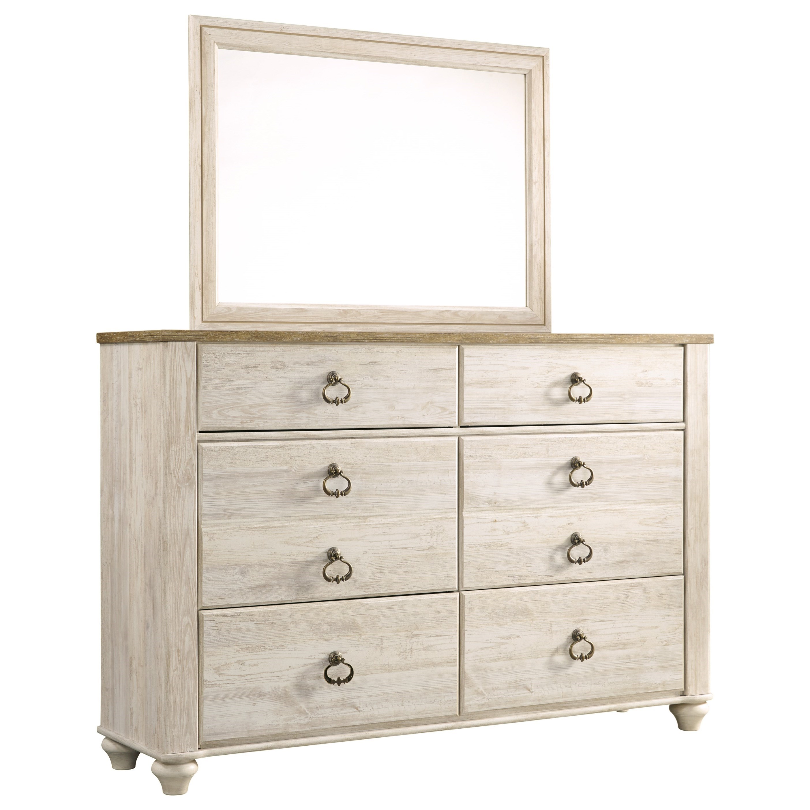 Signature Design By Ashley Willowton Small Scale 6 Drawer Dresser