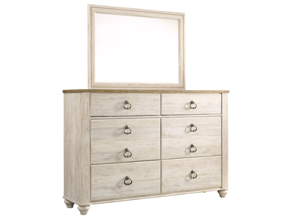 Signature Design By Ashley Willowton Small Scale 6 Drawer Dresser