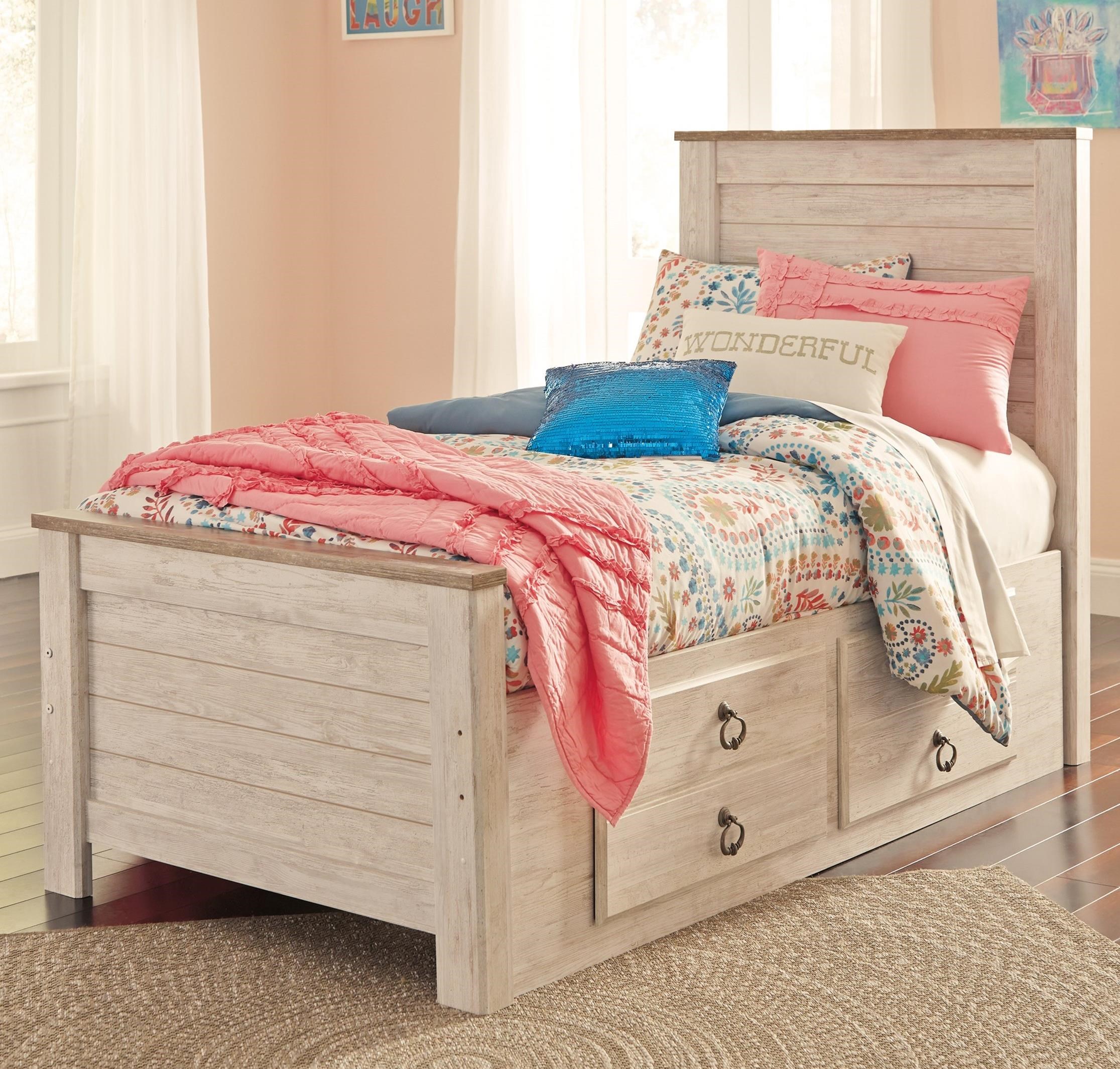 ashley twin bed with storage