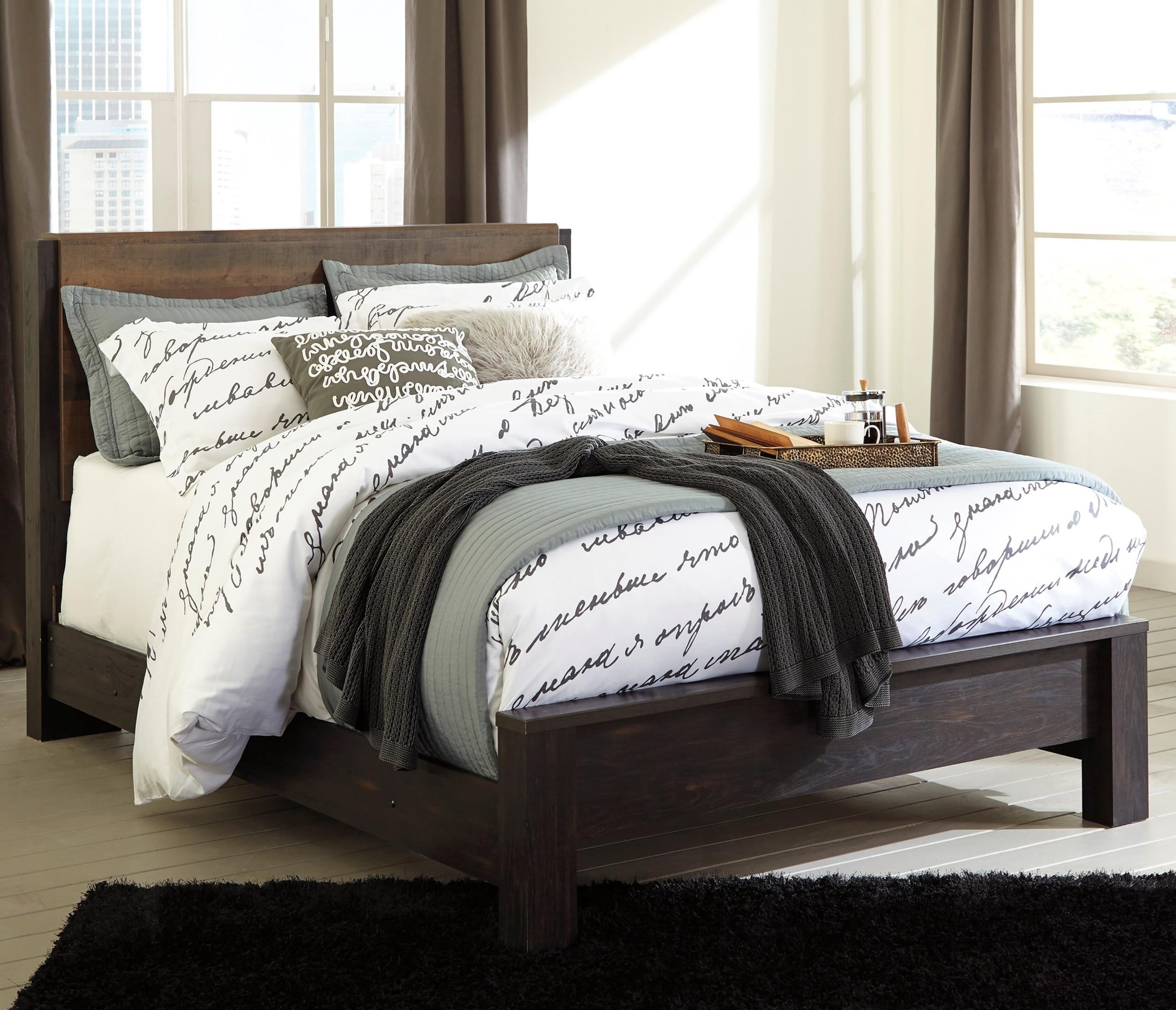Signature Design By Ashley Windlore Modern Rustic Queen Panel Bed