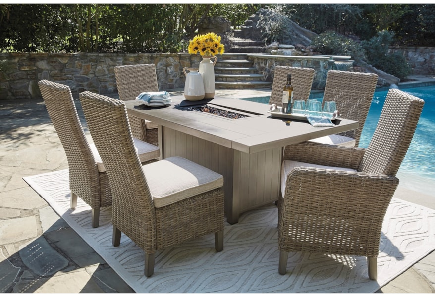 Signature Design By Ashley Windon Barn 7 Piece Rectangular Fire