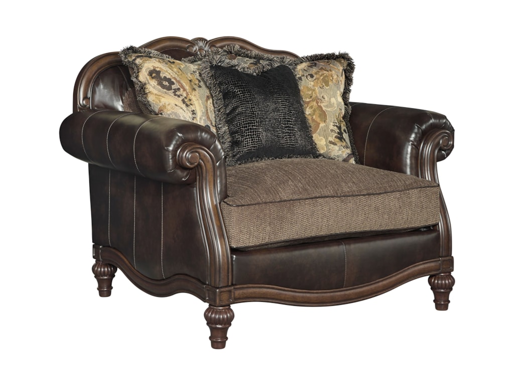 Signature Design By Ashley Winnsboro Durablend 5560223 Traditional Signature Design By Ashley Winnsboro Durablendchair And A Half