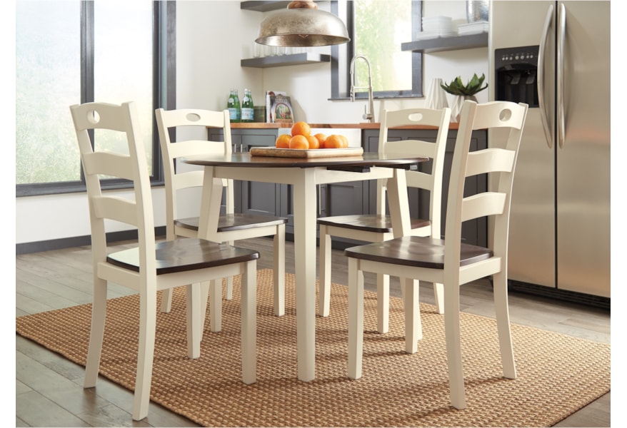 Signature Design By Ashley Woodanville Two Tone Finish Dining Room
