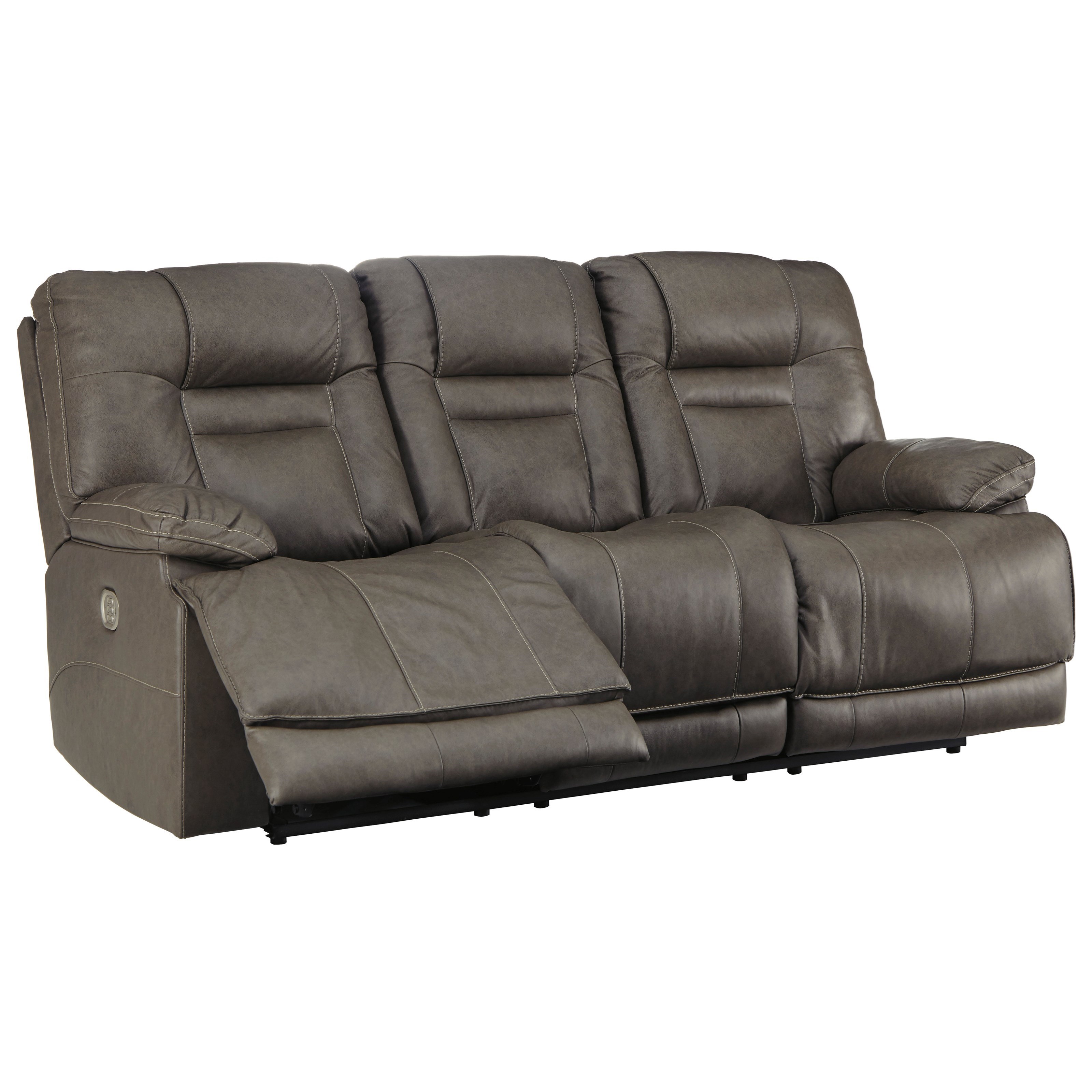 Signature Watson Power Headrest Power Lumbar Power Reclining Leather Sofa Walker S Furniture Reclining Sofas