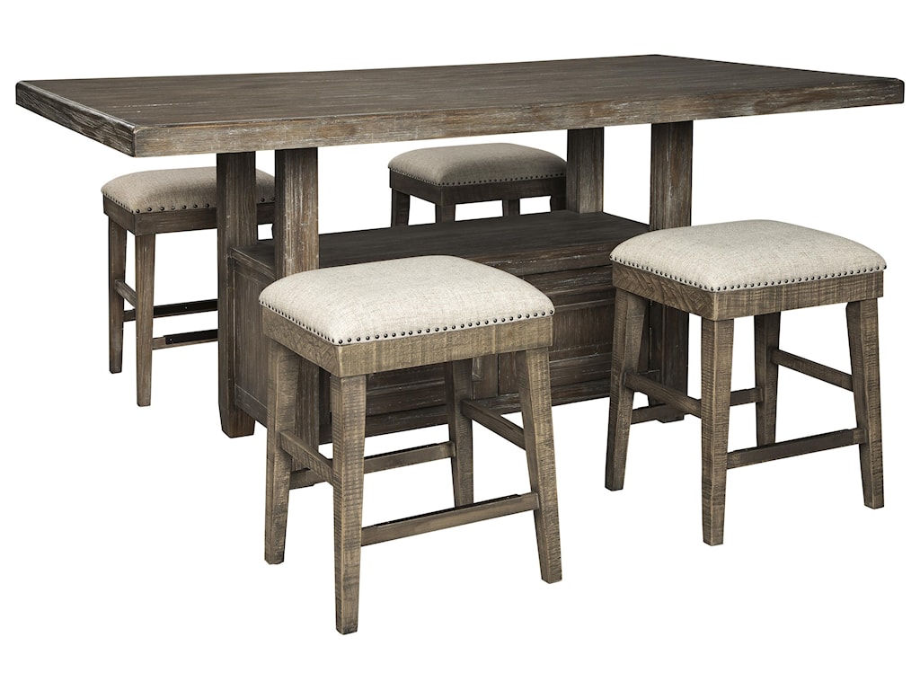 Signature Design By Ashley Wyndahl D813 32 2x124 4x024 5 Pc Counter Height Dining Room Table