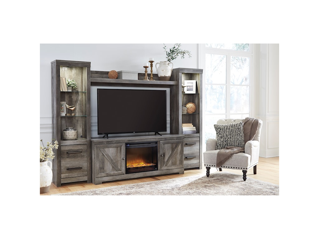 Ashley Furniture Signature Design Wynnlow Wall Unit With Fireplace