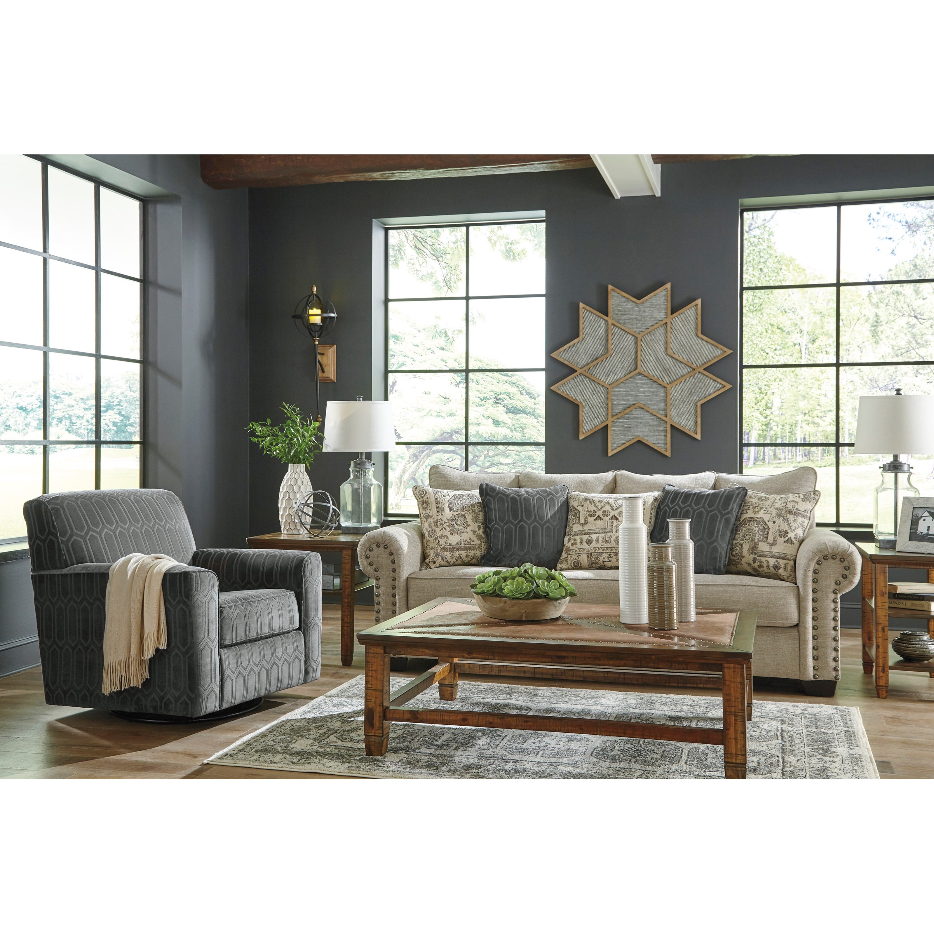 Signature Design By Ashley Zarina Stationary Living Room Group Wayside Furniture Stationary Living Room Groups