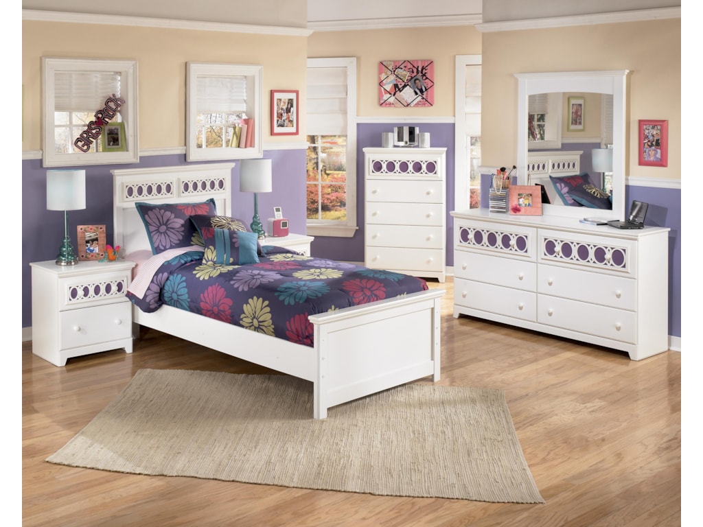 Signature Design By Ashley Zayley Twin Panel Bed With Customizable 9 Options for Interchangeable Color Panels - Clear Insert Panel for Use with Photos or Other Materials Optional - Signature Design By Ashley Zayley Twin Panel Bed With Customizable
