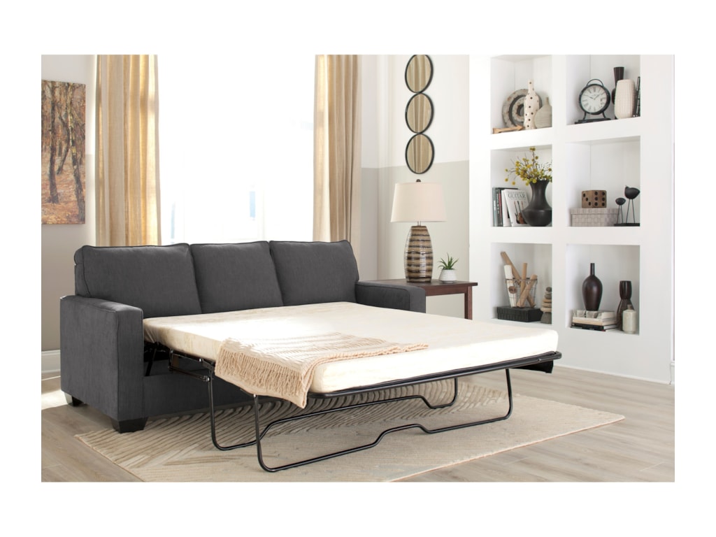 Zeb Queen Sofa Sleeper With Memory Foam Mattress By Signature Design Ashley At Becker Furniture World