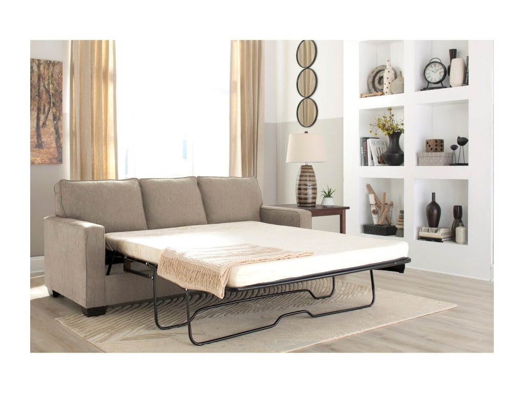 Zeb Queen Sofa Sleeper With Memory Foam Mattress By Signature Design Ashley At Sam Levitz Furniture