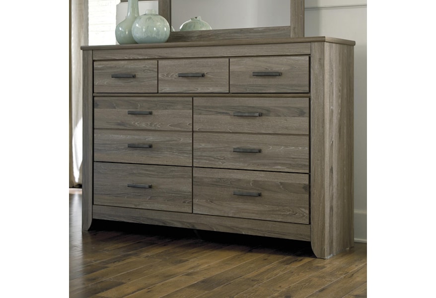 Signature Design By Ashley Zelen Rustic Tall Dresser With 7