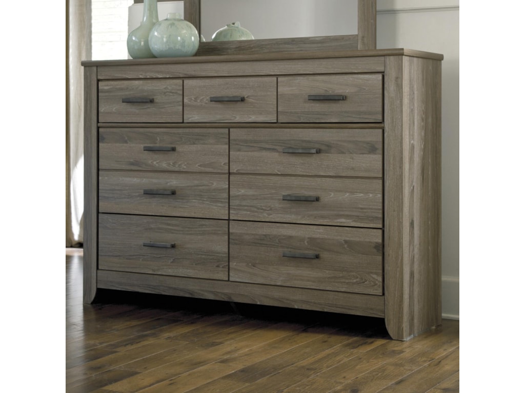 Signature Design By Ashley Zelen Rustic Tall Dresser With 7 Ashley Zelen Rustic Tall Dresser