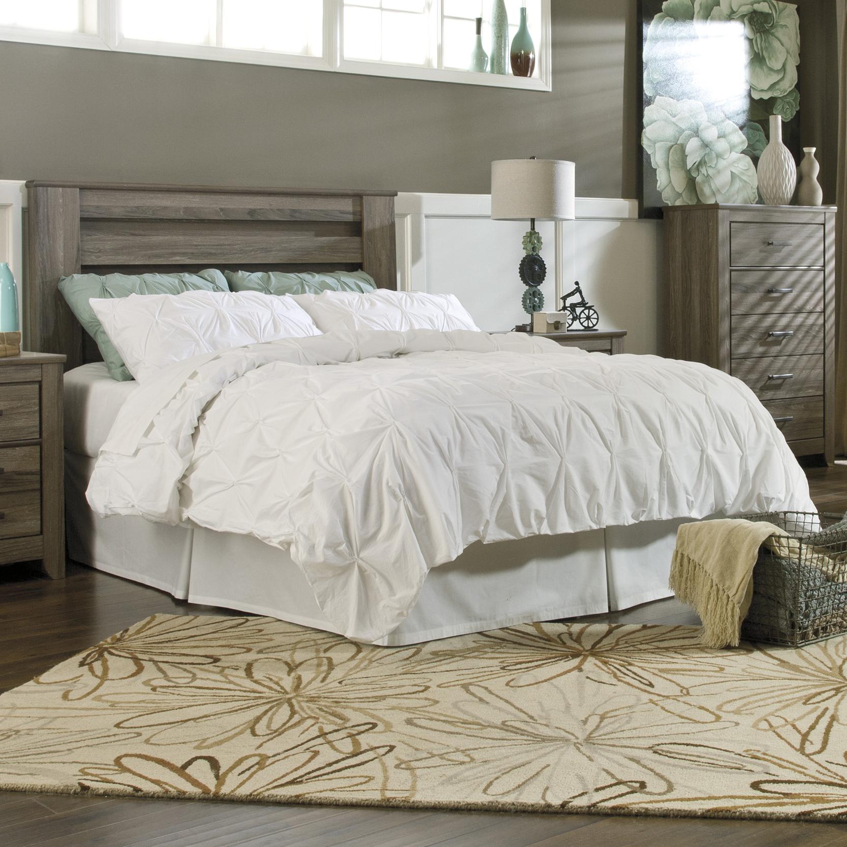 Barnwood Queen Full Poster Headboard In Warm Gray Rustic Finish By Styleline At Efo Furniture Outlet