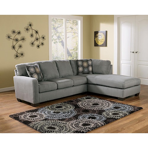 Signature Design By Ashley Zella Charcoal Contemporary Sectional Signature Design By Ashley Zella Charcoal Contemporary Sectional Sofa With Right Arm Facing Chaise