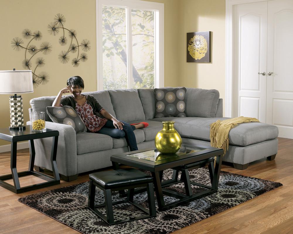 Signature Design By Ashley Zella Charcoal Contemporary Sectional